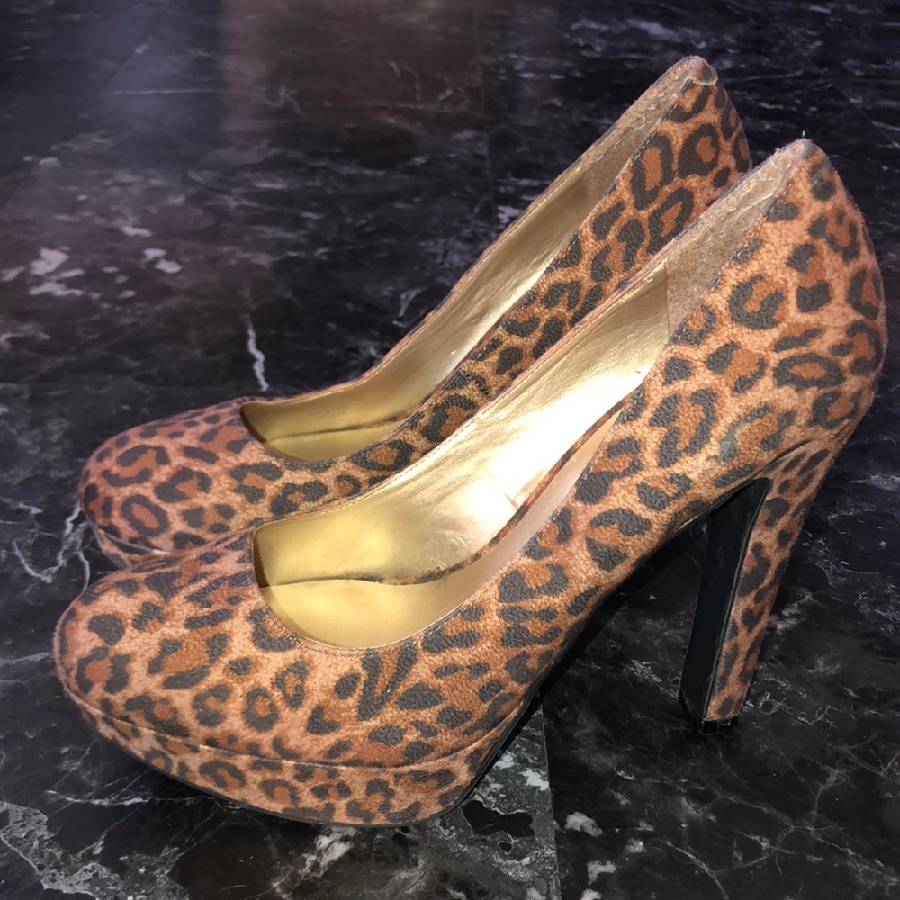 Leopard Platform Heels